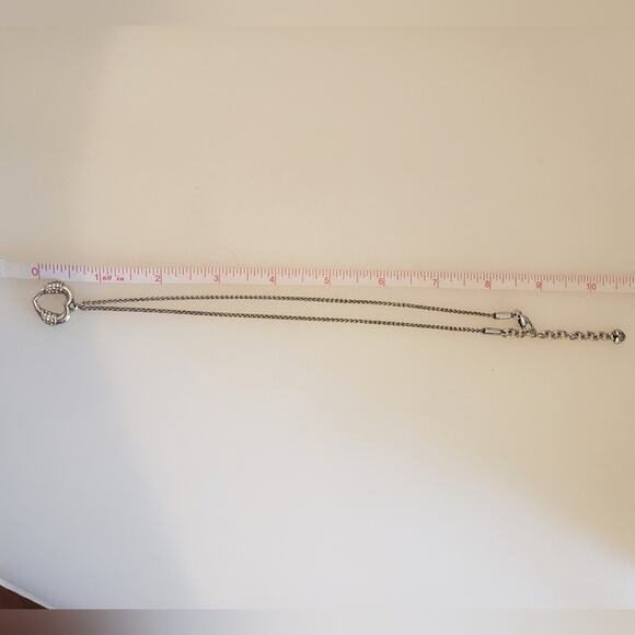 Brighton Silver plated Open‎ Heart Pendant Necklace with Rhinestone Accents - Picture 5 of 6